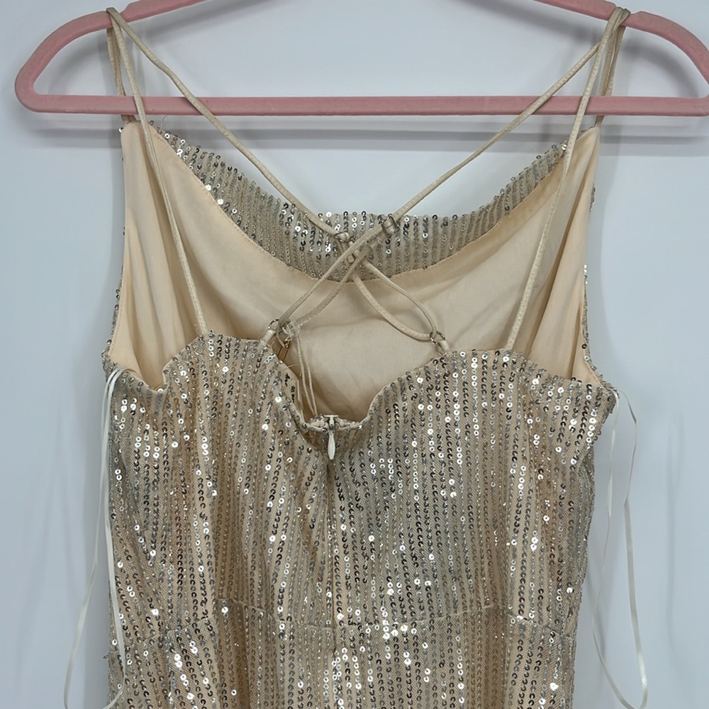 1.4.3. Story by Line Up Gold Sequin Mini Dress - Picture 5 of 7